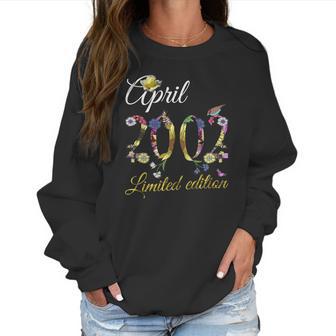 April 2002 20 Years Old Sunflower Floral 20Th Birthday Gift Women Sweatshirt | Favorety UK