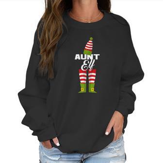 Aunt Elf Funny Pj Christmas Pajama Jammie Women Sweatshirt | Favorety CA