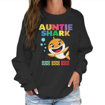 Auntie Shark Doo Doo Doo Family Gift Women Sweatshirt | Favorety AU