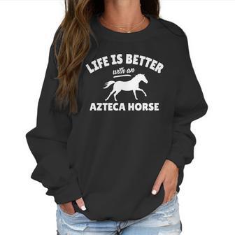 Azteca Horse Rider Equestrian Horseriding Gift Women Sweatshirt | Favorety CA