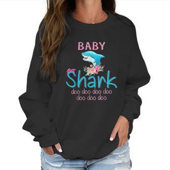 Baby Shark Doo Doo Doo Floral Women Sweatshirt | Favorety AU