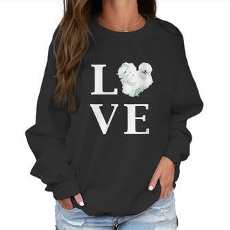 Backyard Silkie Chicken Love Women Sweatshirt | Favorety CA