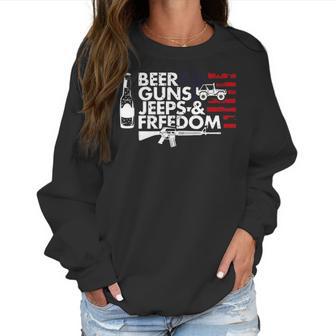 Beer Guns Jeeps & Freedom T Women Sweatshirt | Favorety DE