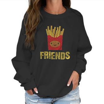 Best Friends Set Bff Set Burger Fries Junk Food Matching Women Women Sweatshirt | Favorety AU