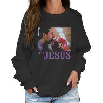 The Big Lebowski Jesus Licking The Bowling Ball Graphic Women Sweatshirt | Favorety DE