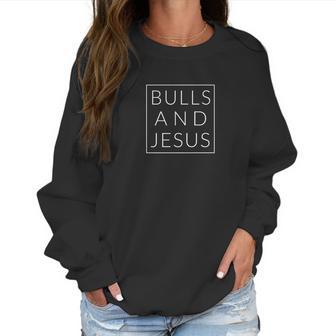 Bulls And Jesus Christian Women Sweatshirt | Favorety AU