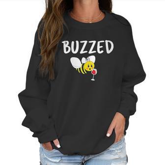 Buzzed Funny Bumblebee And Wine Beekeeping Beekeeper Women Sweatshirt | Favorety