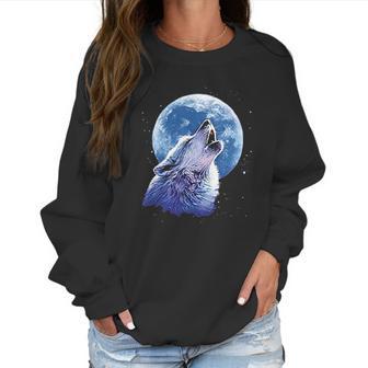 Call Of The Wild Howling The Full Moon Alpha Wolf Women Sweatshirt | Favorety AU