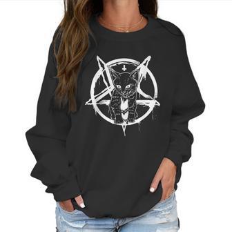 Cat Occult Satanic Lucifer Gift Women Men Women Sweatshirt | Favorety AU