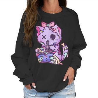 Cat Ramen Bowl Pastel Goth Nu Goth Anime Otaku Japanese V2 Men Women T-Shirt Graphic Print Casual Unisex Tee Women Sweatshirt | Favorety DE