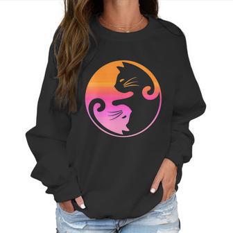 Cat Yin Yang Shirt Cat Ying Yang Shirt Cat Mama Cat Dad Women Sweatshirt | Favorety AU