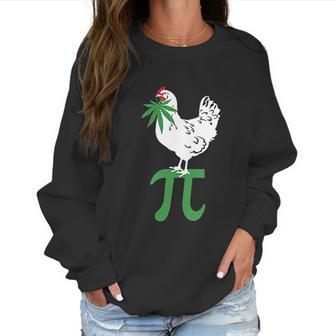 Chicken Pot Pie Marijuana Cannabis Funny Pi 420 Women Sweatshirt | Favorety CA