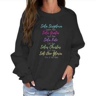 Christian Reformed Women Soli Deo Gloria Five Solas Women Sweatshirt | Favorety DE