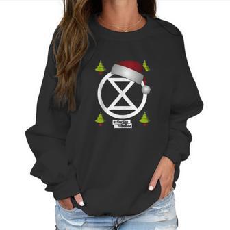 Christmas Extinction Rebellion Rebel 4 Life Climate Change Women Sweatshirt | Favorety DE