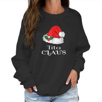 Christmas Tito Claus Matching Pinoy Pajama Santa Hat Women Sweatshirt | Favorety AU