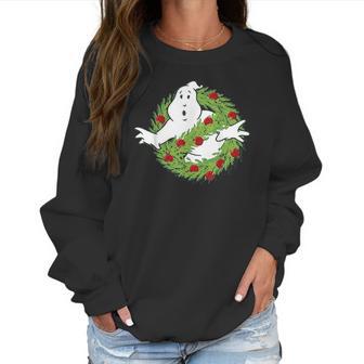 Classic Logo Christmas Wreath Graphic Women Sweatshirt | Favorety CA