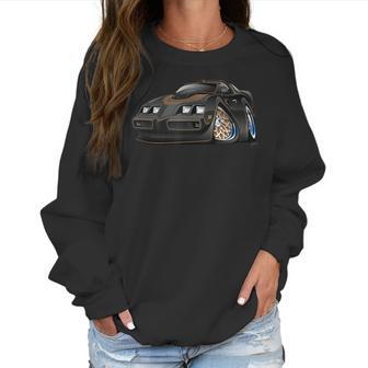 Classic Seventies Muscle Car Hot Rod Cartoon Women Sweatshirt | Favorety AU