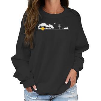 Cool Unique Disc Golf Lover Gift Frisbee Golfer Guitar Tree Women Sweatshirt | Favorety CA