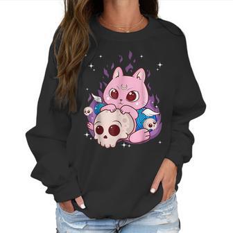 Cute Anime Kawaii Cat Aesthetic Kawaii Pastel Goth Halloween Men Women T-Shirt Graphic Print Casual Unisex Tee Women Sweatshirt | Favorety