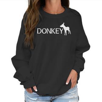 Cute Donkey Animal Logo Gift Women Sweatshirt | Favorety AU