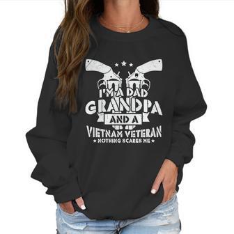 Im A Dad Grandpa And Vietnam War Veteran Retired Soldier Veteran Day Graphic Design Printed Casual Daily Basic Women Sweatshirt | Favorety