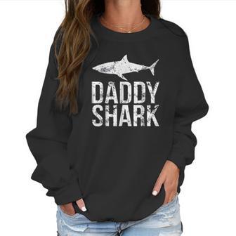 Daddy Shark Black Best Christmas Gifts For Dad Women Sweatshirt | Favorety CA