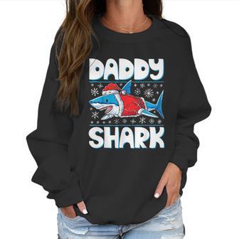 Daddy Shark Santa Christmas Family Matching Women Sweatshirt | Favorety