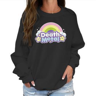 Death Metal Rainbow Yellow Star Unicorn Rock Concert Women Sweatshirt | Favorety DE