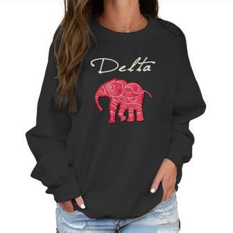 Womens Delta Elephant Crimson Designs Women Sweatshirt | Favorety DE