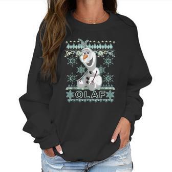 Disney Frozen Olaf Ugly Christmas Sweater Graphic T-Shirt Women Sweatshirt | Favorety AU