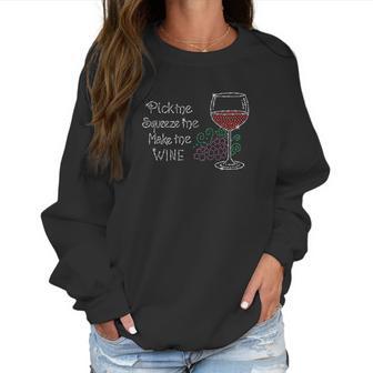 Duchess Apparel Wine Rhinestone Women Sweatshirt | Favorety