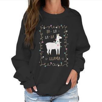 Fa La La La Llama Southern Charm Collection On A Navy Women Sweatshirt | Favorety DE