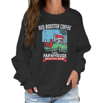 Floyd Farmhouse Red Rooster Coffee Women Sweatshirt | Favorety AU