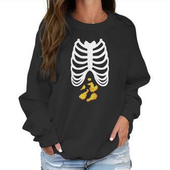 Fried Chicken Lovers Halloween Skeleton Rib Cage Xray Women Sweatshirt | Favorety DE