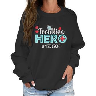 Frontline Hero Med Tech Essential Workers Thank You Nurses Graphic Design Printed Casual Daily Basic Women Sweatshirt | Favorety CA