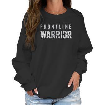 Frontline Warrior Funny Nurse Doctor Social Distancing Women Sweatshirt | Favorety CA