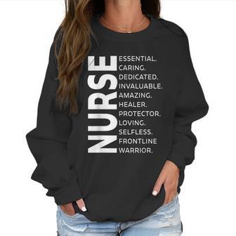 Frontline Warrior Nurse Essential Worker Graphic Design Printed Casual Daily Basic Women Sweatshirt | Favorety UK