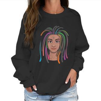 Funny Afro Radiant Black Woman With Dreadlocks Gift Women Women Sweatshirt | Favorety