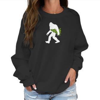 Funny Bigfoot Abominable Snowman Christmas Tree Gift Women Sweatshirt | Favorety