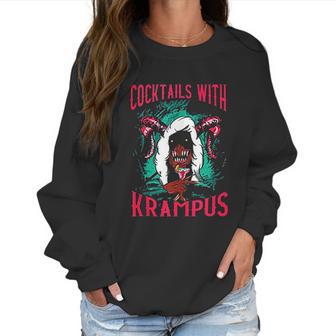 Funny Christmas Holiday Cocktails With Krampus Women Sweatshirt | Favorety CA