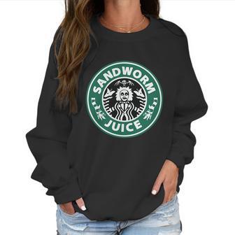 Funny Halloween Beetlejuice Coffee Halloween Sandworms Juice Women Sweatshirt | Favorety DE