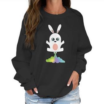 Funny Kawaii Bunny Farting Rainbow Bunny Rabbit Anime Women Sweatshirt | Favorety AU