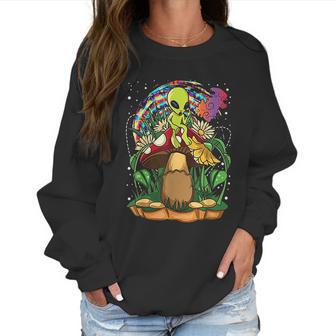 Funny Magic Mushroom Alien Trippy Shroom Lsd Gift Acid Trip Women Sweatshirt | Favorety AU