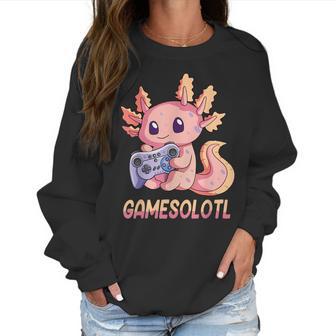 Gamesolotl Axolotl Video Gamer Kawaii Pastel Goth Anime Boys V4 Men Women T-Shirt Graphic Print Casual Unisex Tee Women Sweatshirt | Favorety DE