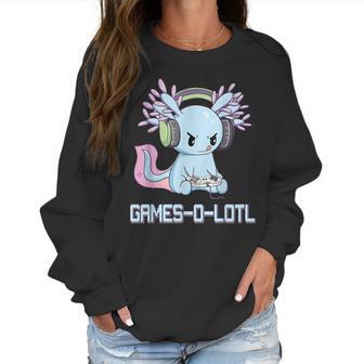 Gamesolotl Axolotl Video Gamer Kawaii Pastel Goth Anime V2 Men Women T-Shirt Graphic Print Casual Unisex Tee Women Sweatshirt | Favorety UK