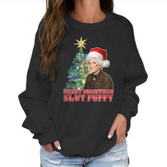 Golden Girls Sophia Petrillo Merry Christmas Slut Puppy Xmas Shirt Women Sweatshirt | Favorety UK