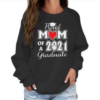 Graduation Proud Mom Of A 2021 Face Mask Graduate Senior 21 Ver2 Women Sweatshirt | Favorety UK