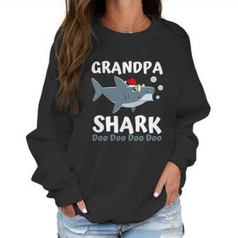 Grandpa Shark Christmas Mommy Shark Daddy Shark Baby Women Sweatshirt | Favorety CA