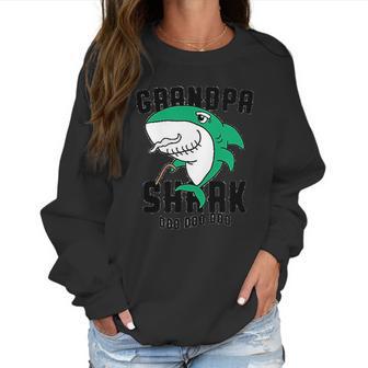 Grandpa Shark Daddy Grandfather Halloween Christmas Women Sweatshirt | Favorety