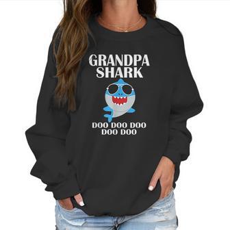 Grandpa Shark Doo Doo Fathers Day Grandpa Christmas Women Sweatshirt | Favorety AU